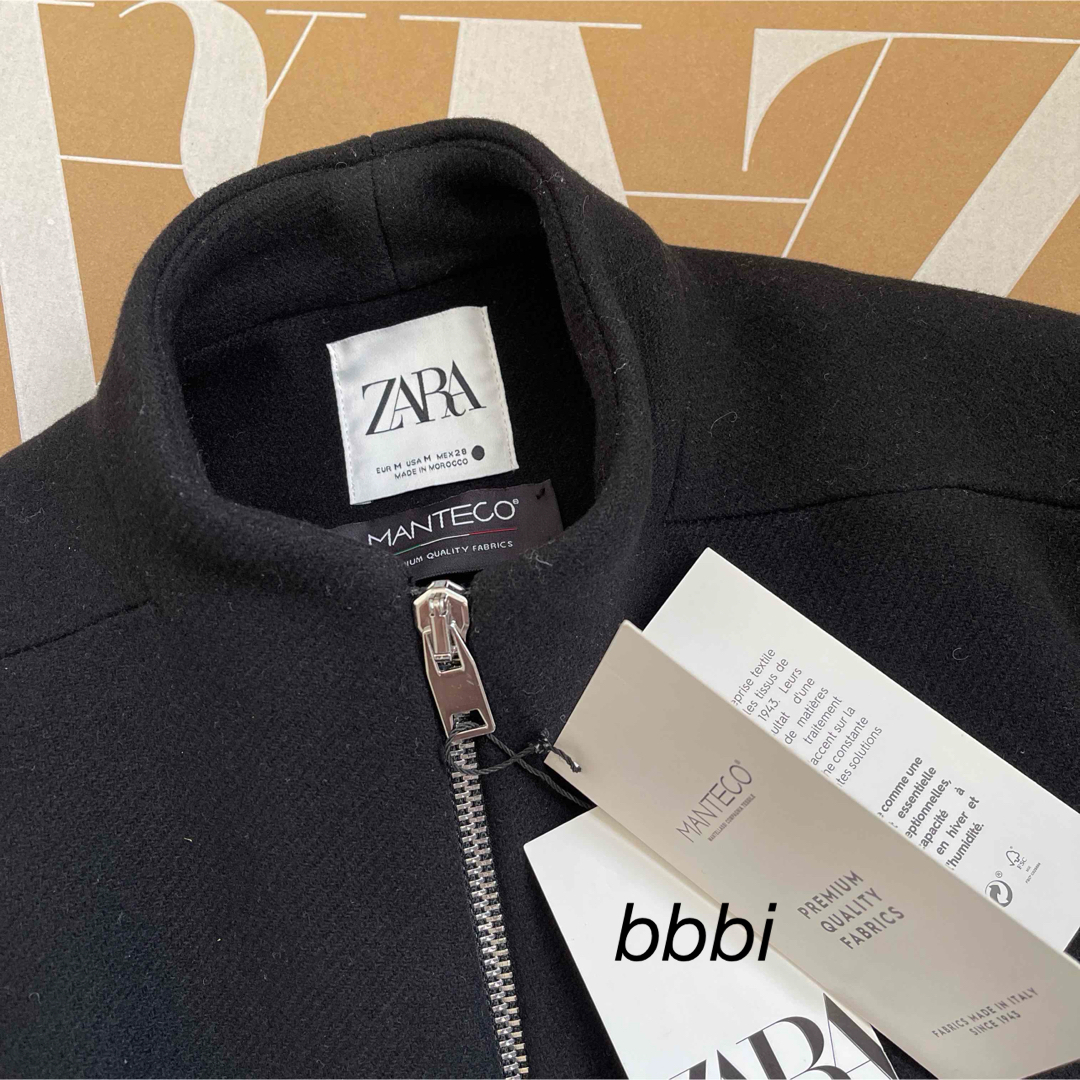 ZARA - ZARA MANTECOウール ボンバーコート M 新品タグ付きの通販 by