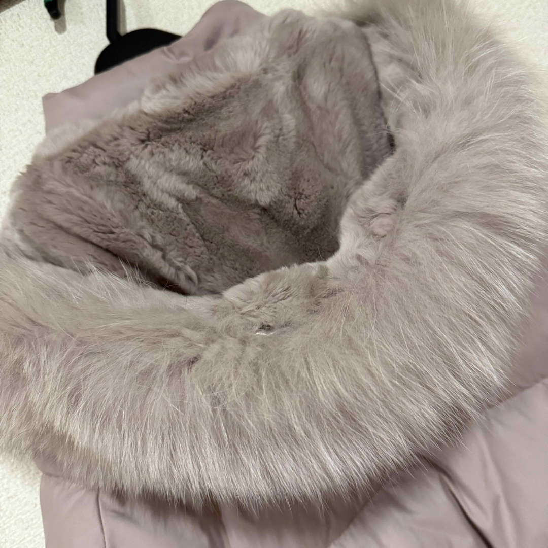 GRACE CONTINENTAL - Gracecontinentalピンク袖リアルファー2wayフード