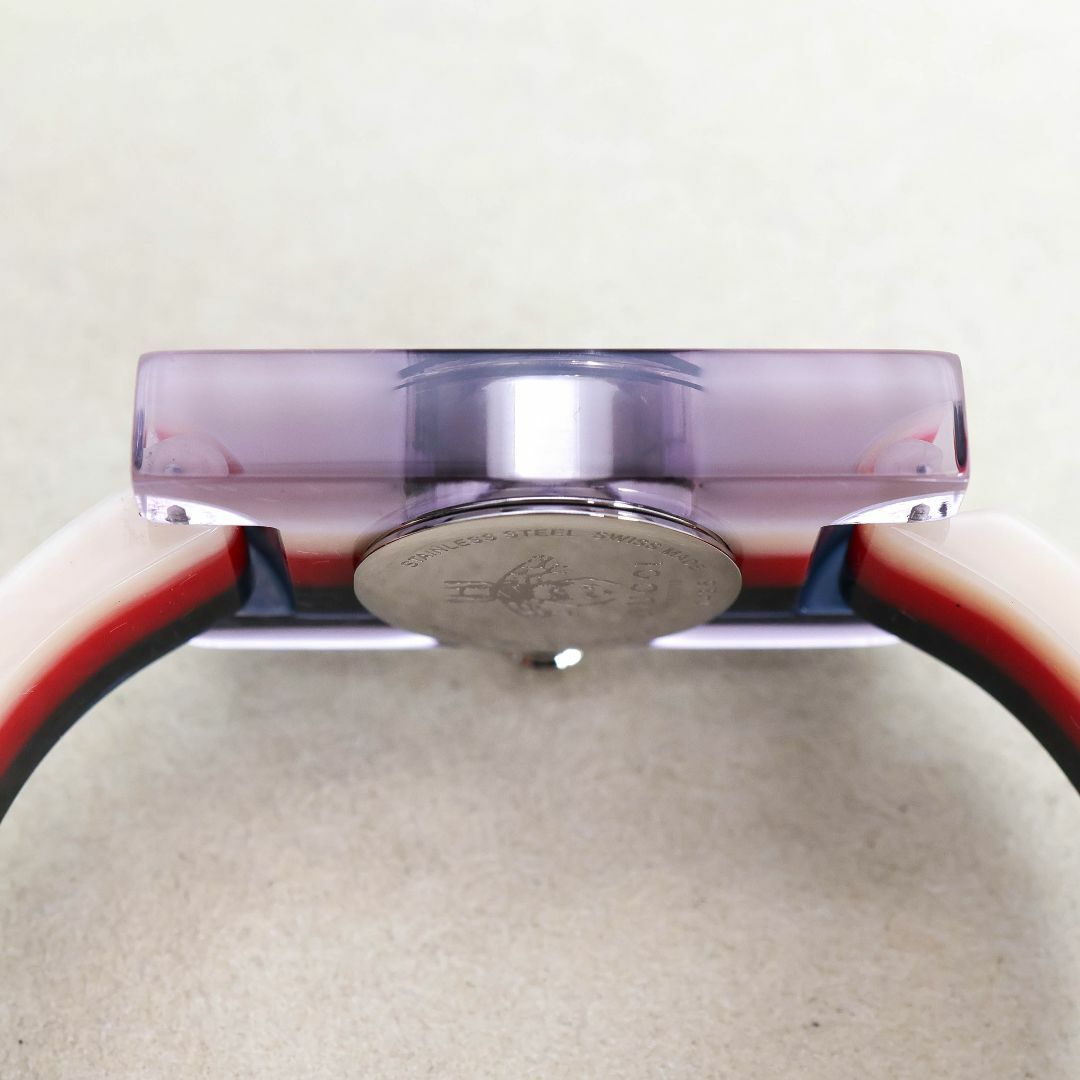 稼働 GUCCI 腕時計 ヴィンテージ ウェブ トリコロール シェル文字盤 u