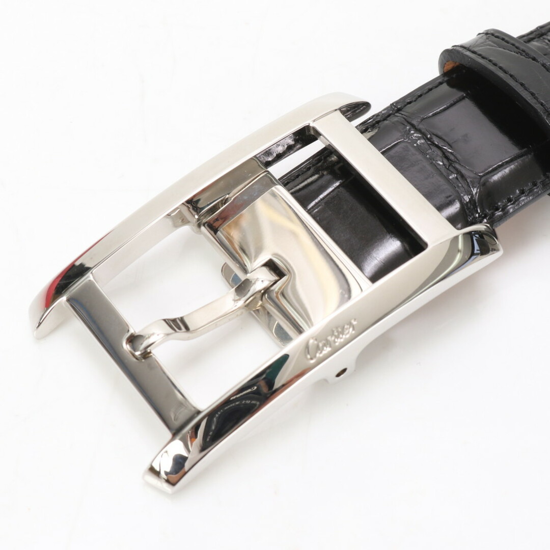 Cartier - 新品同様 カルティエ タンク クロコダイル レザー シルバー