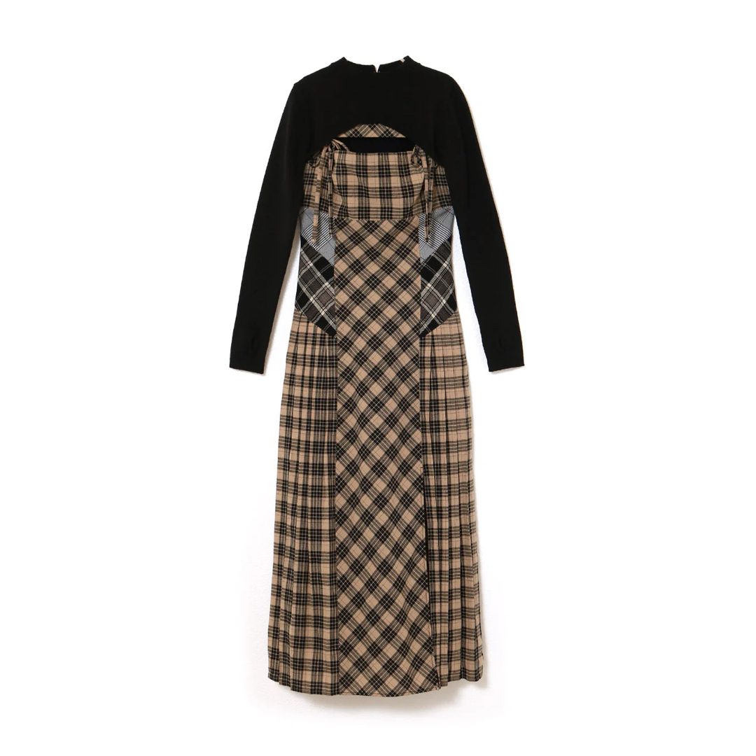 Andmary アンドマリー Nadia check long dressの通販 by sayahama's