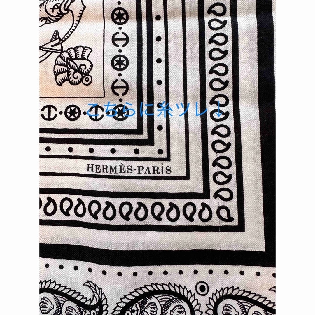 限定値下エルメス バンダナカシシル 船乗りのタトゥー・バンダナ白 2024SS