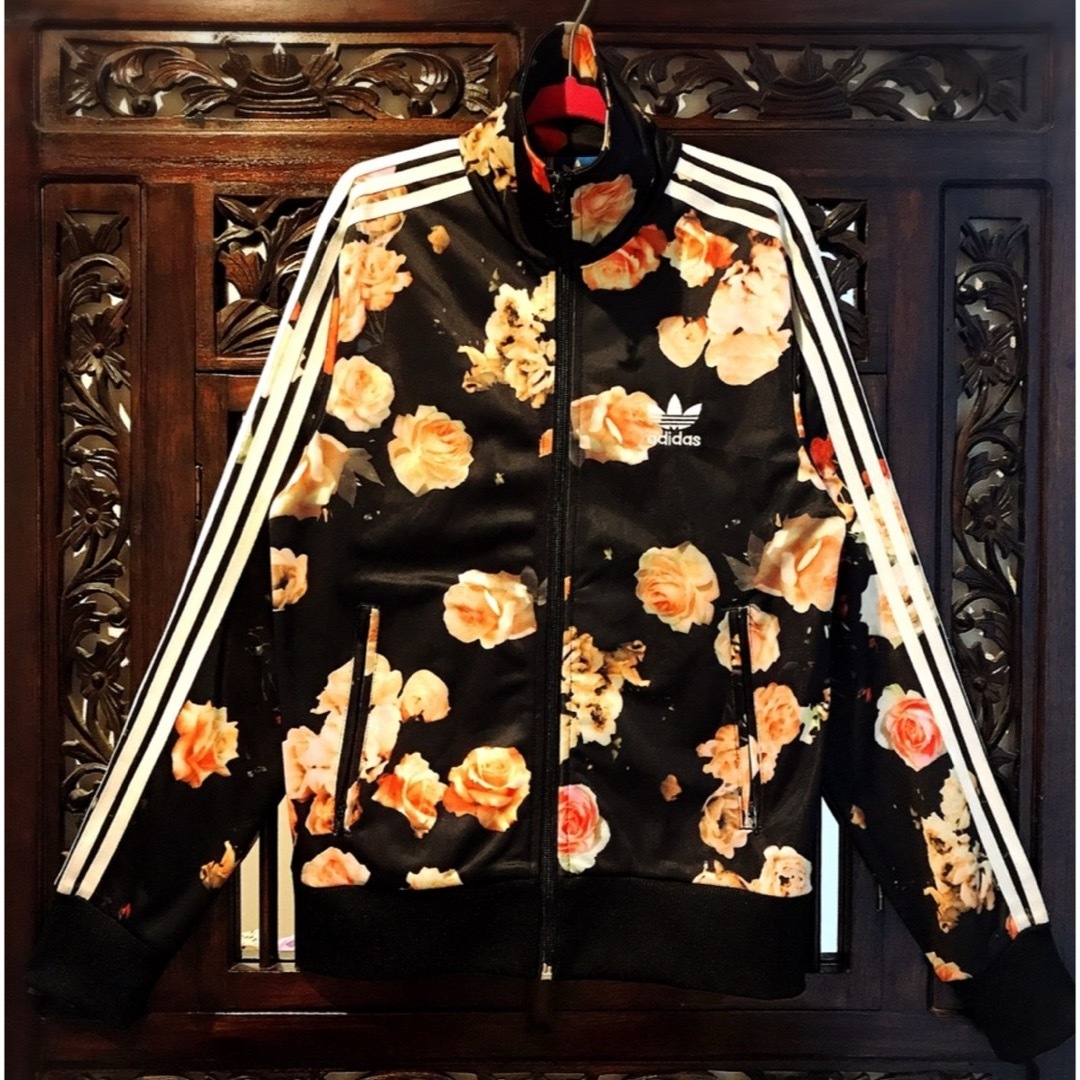 adidas - アディダス バラ柄 ジャージ ジャケット ブルゾン 花柄 薔薇