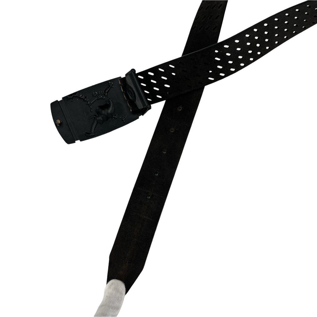 Oakley - y2k 00s オークリー ベルト スカル バックル パンチング 黒