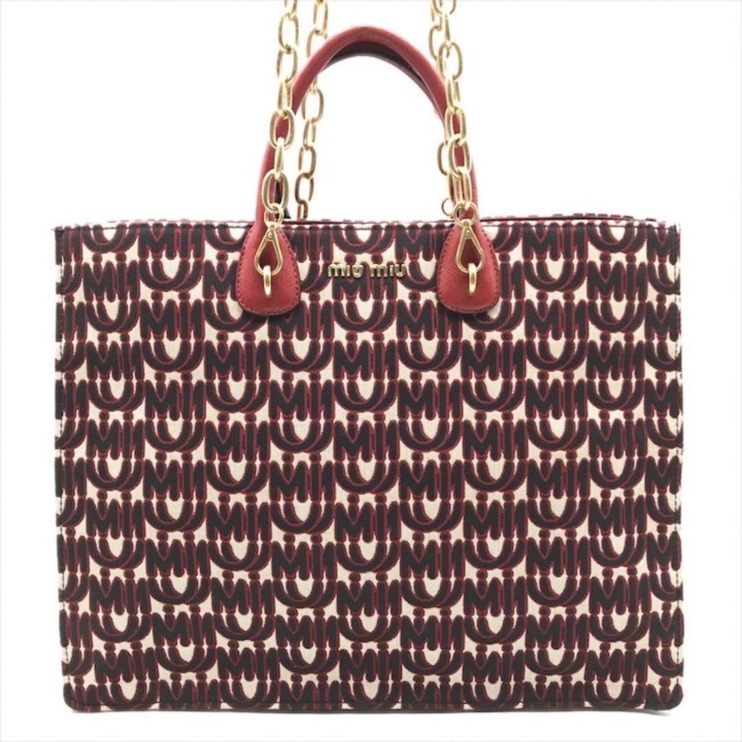 MIU MIU - 美品 MiuMiu ミュウミュウ 2WAY 肩掛け チェーン トート