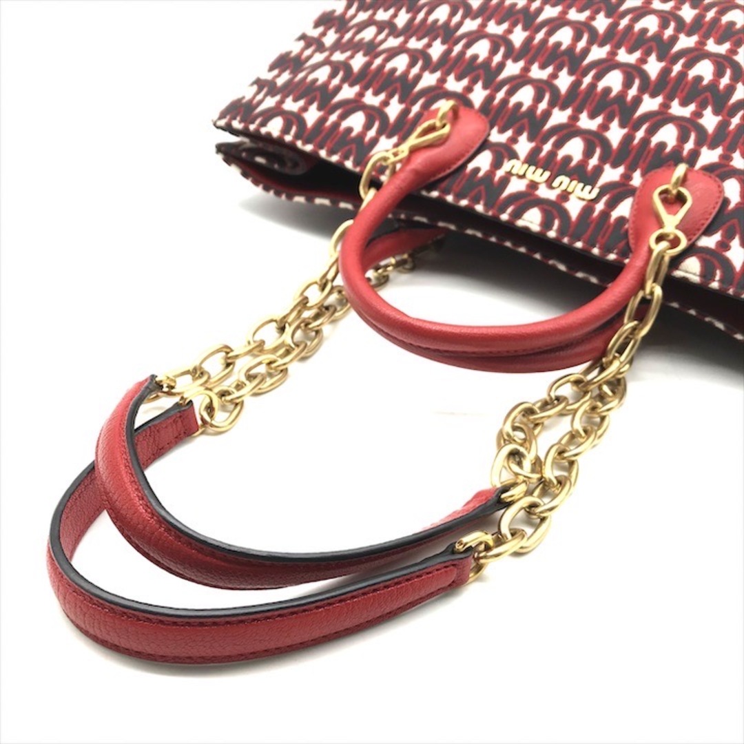 MIU MIU - 美品 MiuMiu ミュウミュウ 2WAY 肩掛け チェーン トート