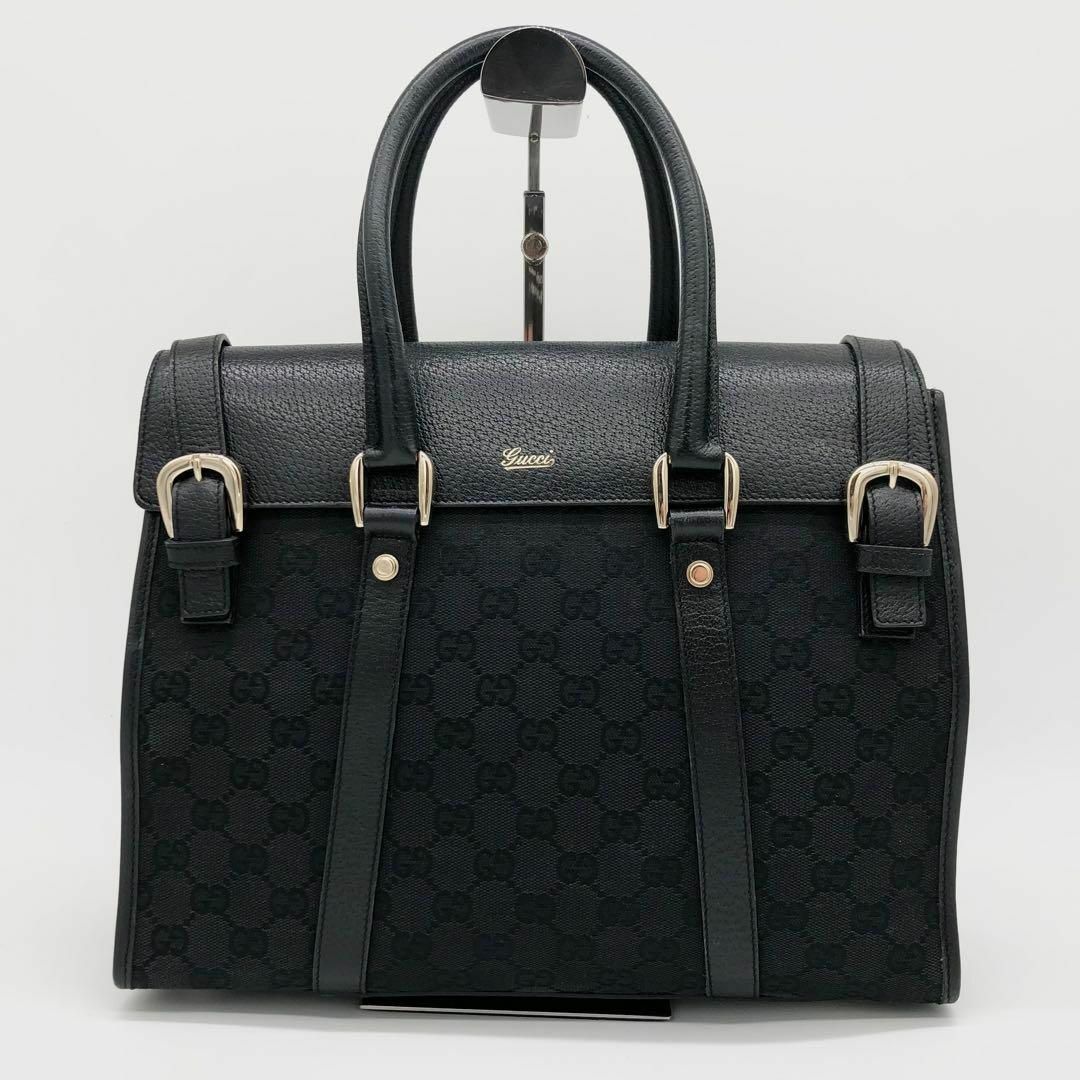 GUCCI - 【美品✨】グッチ トートバッグ GG キャンバス レザー 131327