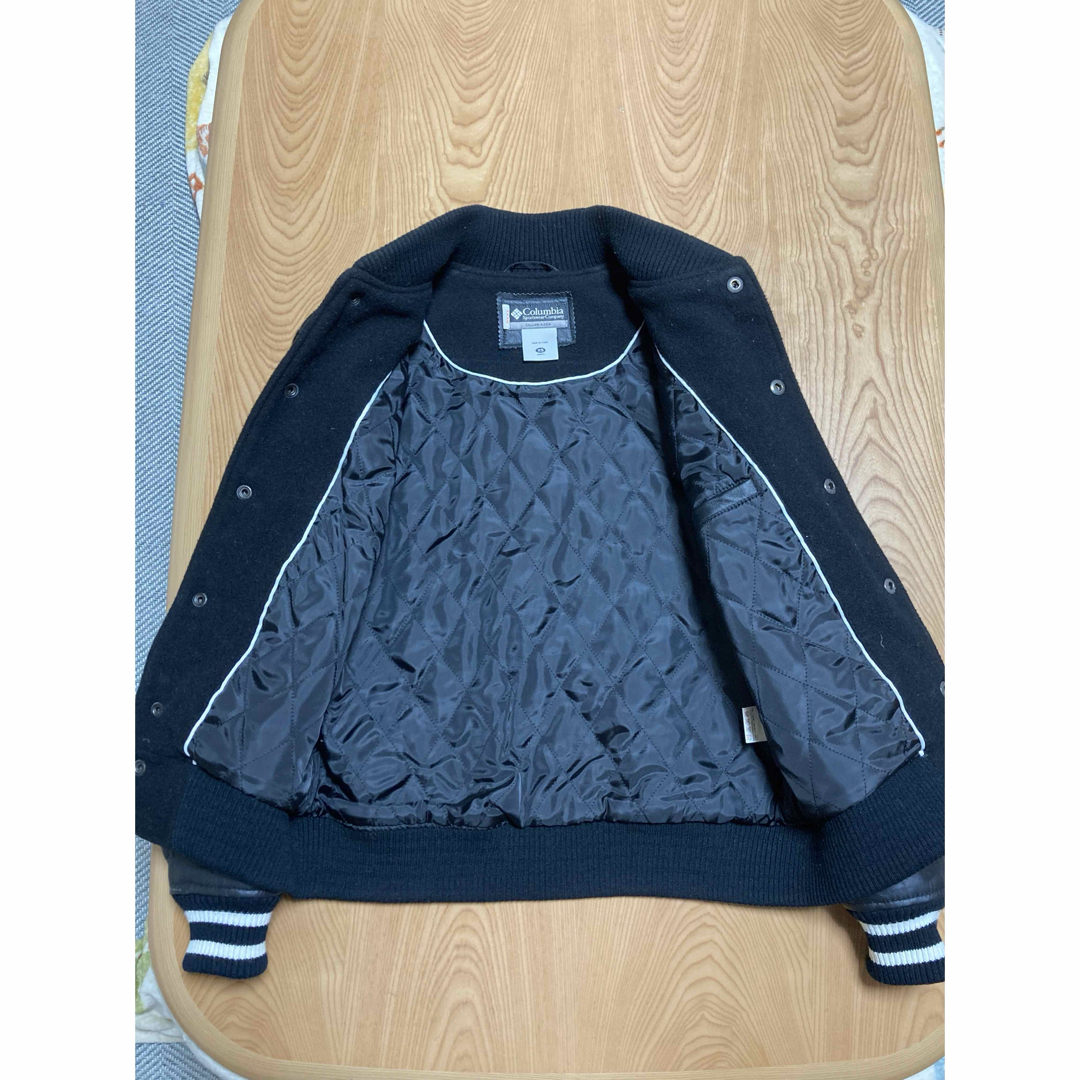 Columbia - Columbia 【美品】スタジャン 黒 ウール・レザーの通販 by