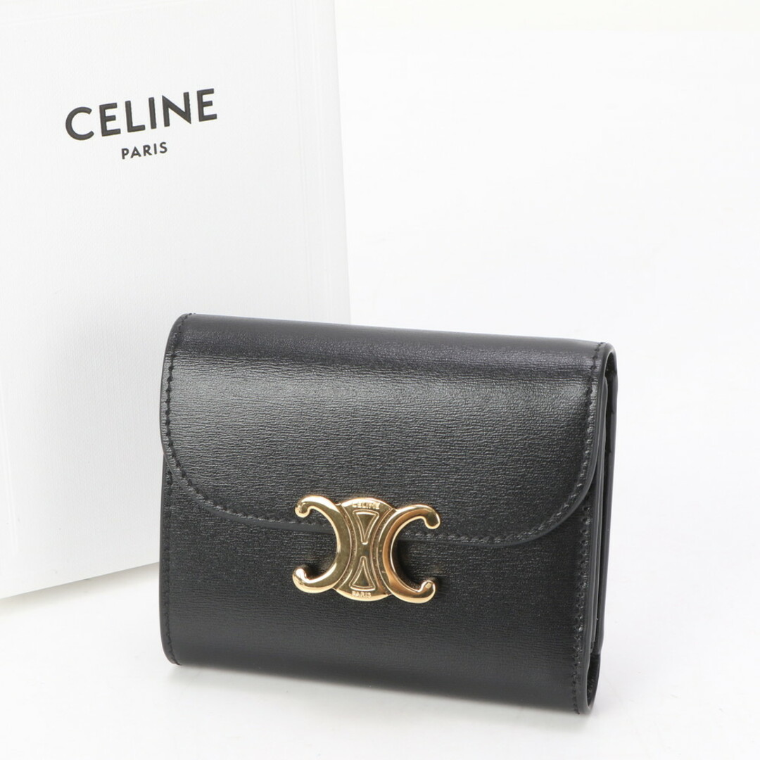 CELINE - 未使用 セリーヌ トリオンフ レザー 財布 三つ折り ブランド