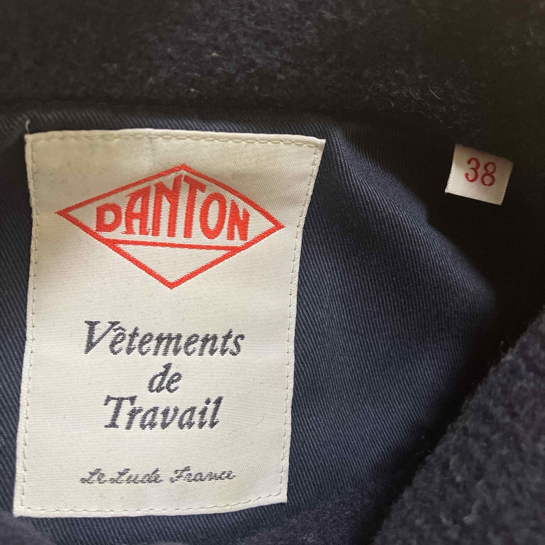 DANTON - DANTON ダントン ウールモッサ コート ネイビー サイズ38の