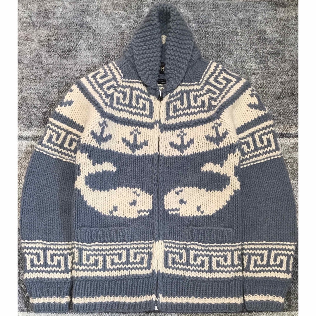 幻 超スペシャル 可愛すぎるホエール柄 鯨 RRL カウチン ニット