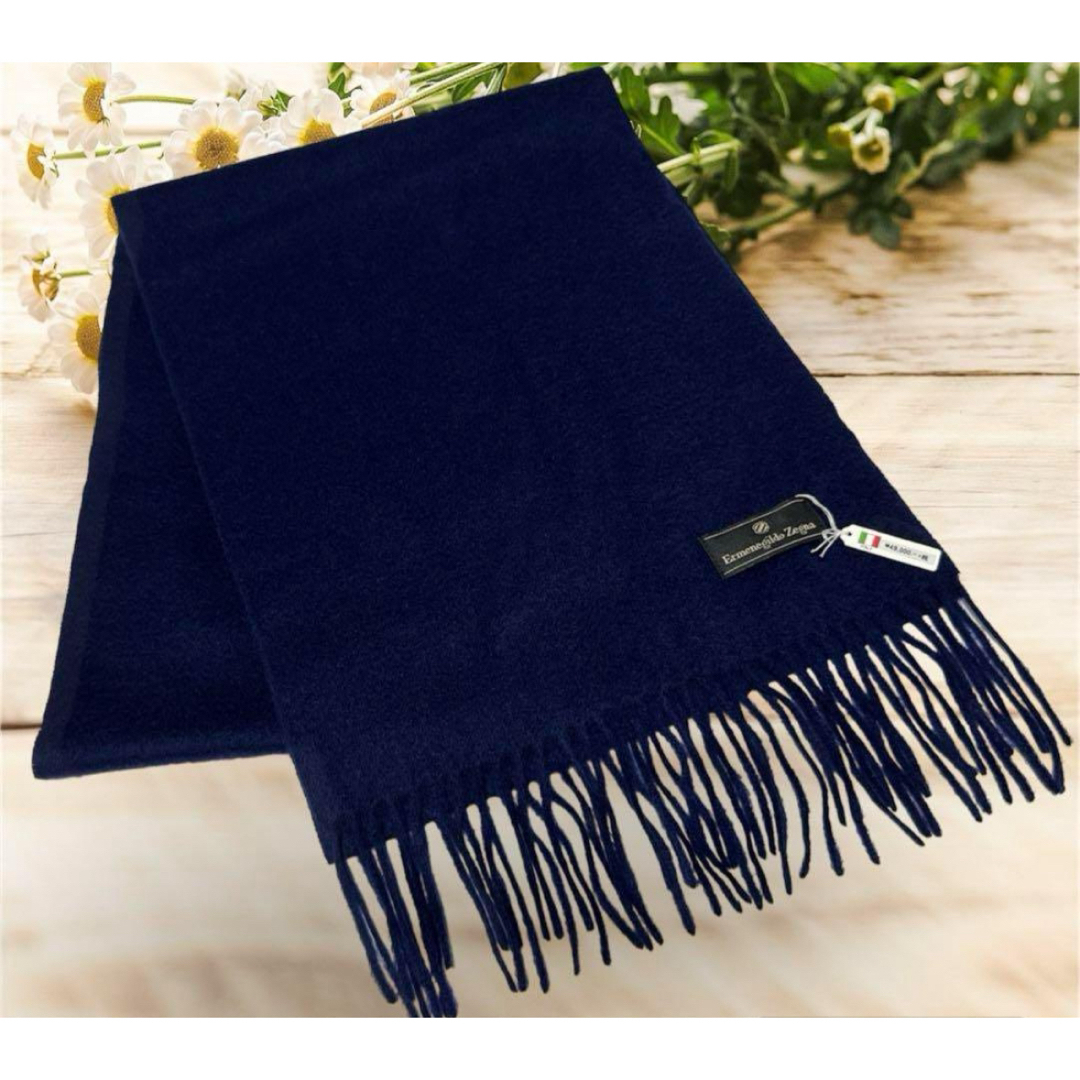 Ermenegildo Zegna - 専用 Ermenegildo Zegna カシミヤマフラー 紺色