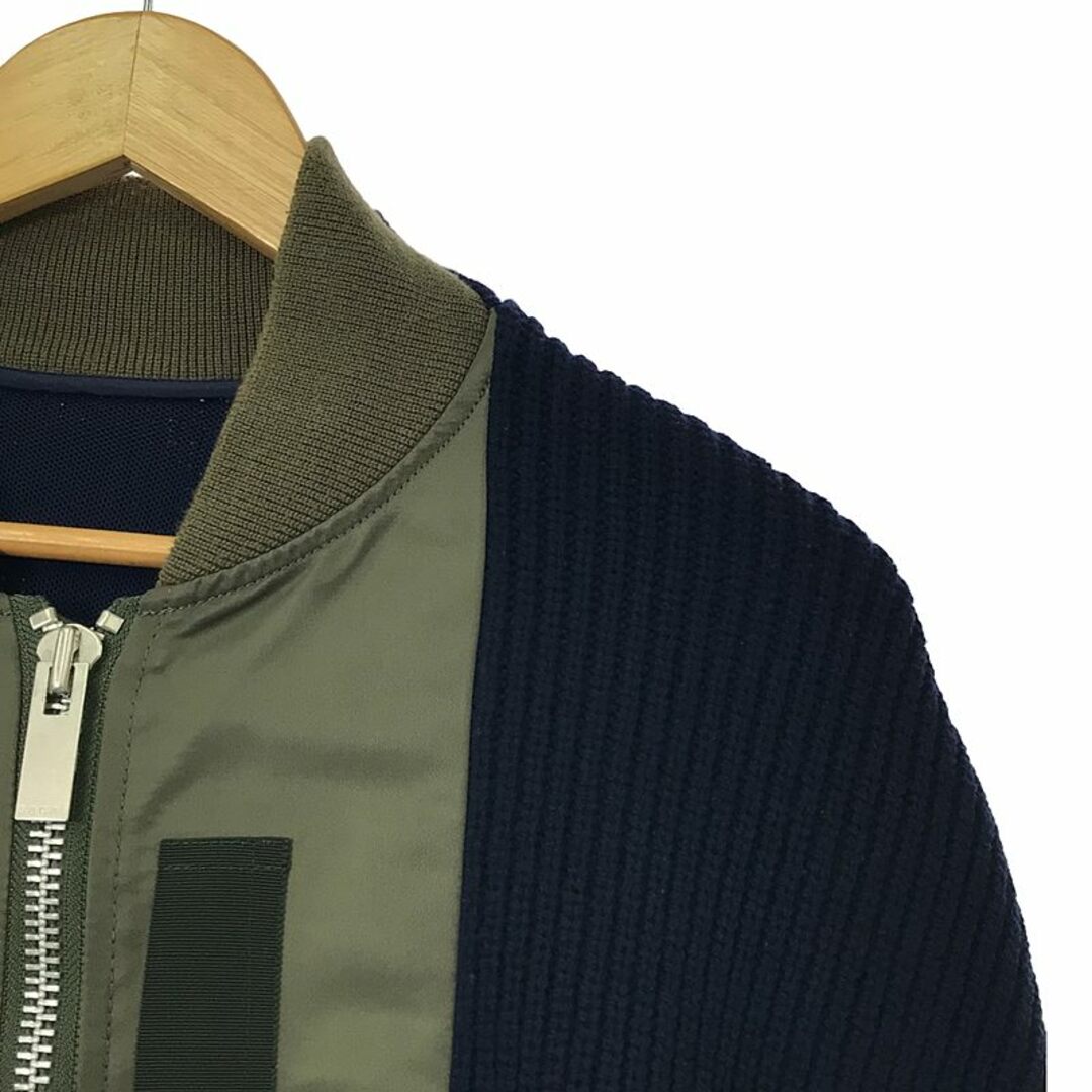 sacai - sacai / サカイ | 異素材 MA-1 ニット ドッキング ボンバー