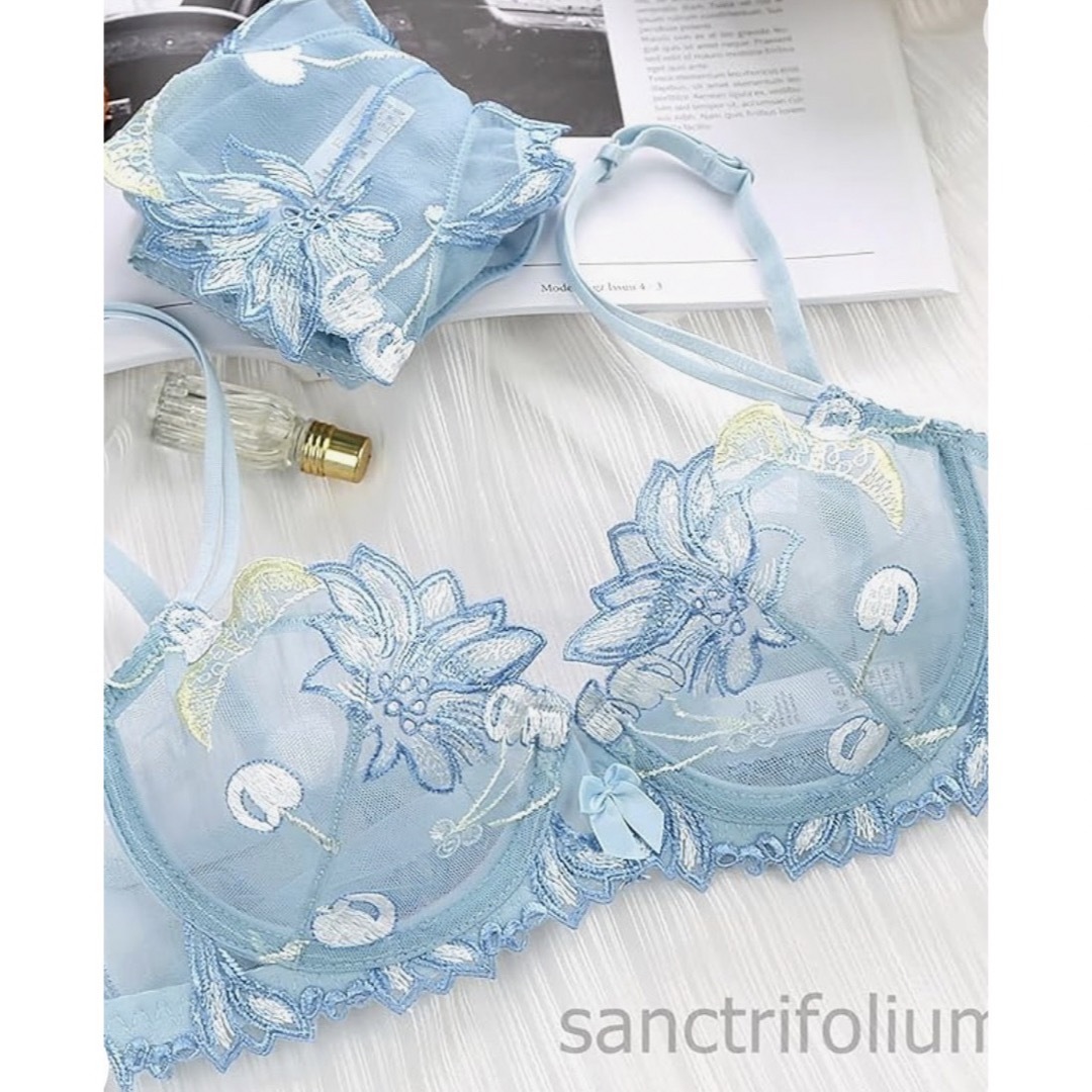 ✨大特価✨ブラジャー ショーツセット セクシー シースルー 花柄刺繍
