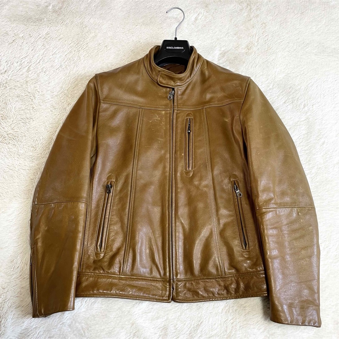 UNIQLO - 希少 オールド ユニクロ UNIQLO キャメル シングル レザー