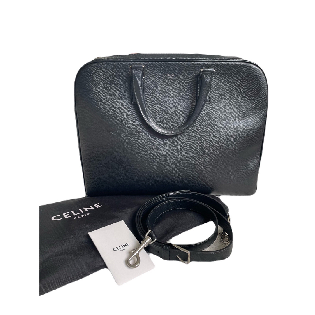 CELINE - CELINE セリーヌ ブリーフケース レザー ビジネスバッグ 書類