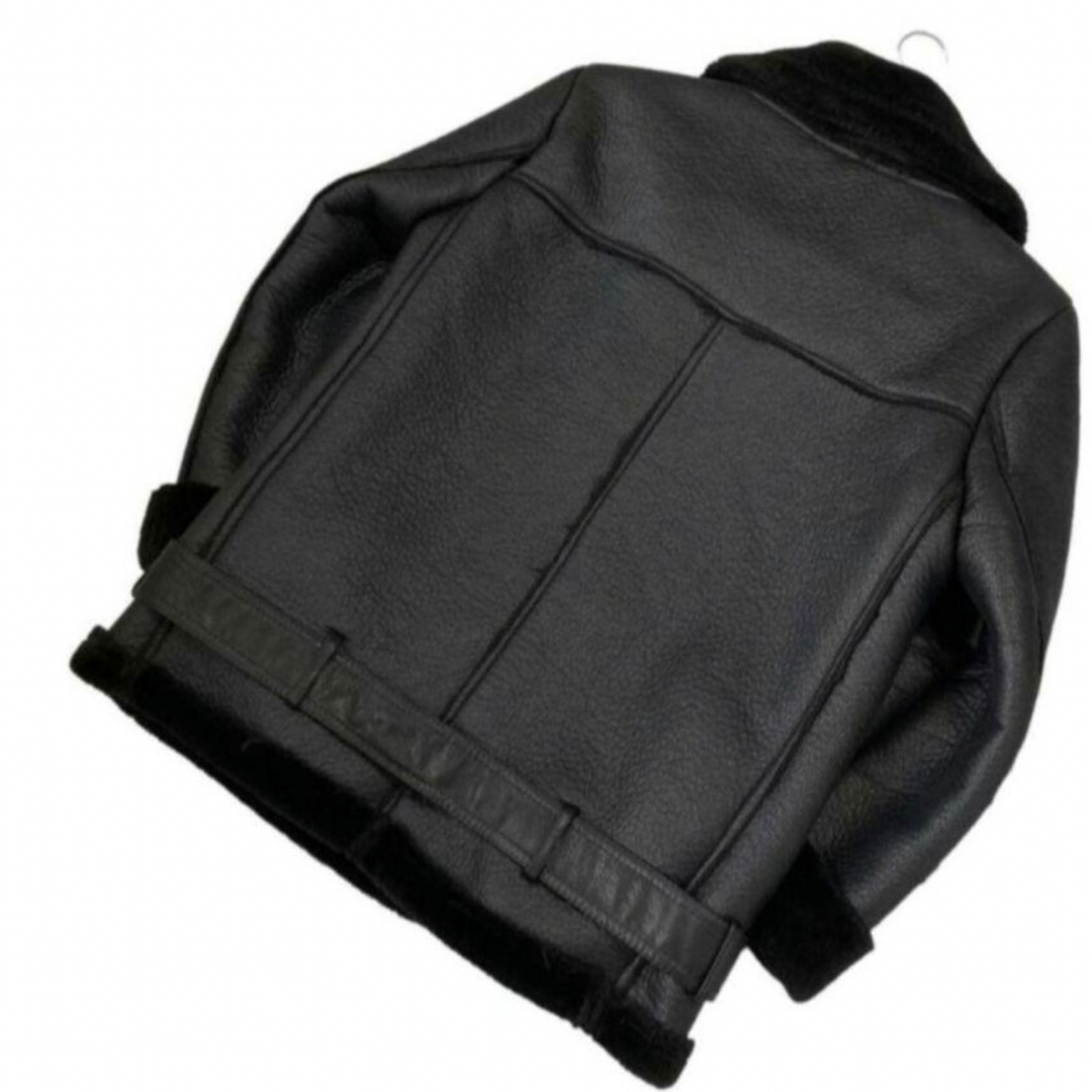 ZARA - 【ZARA】フェイクムートンライダース ボアジャケット ダブルの