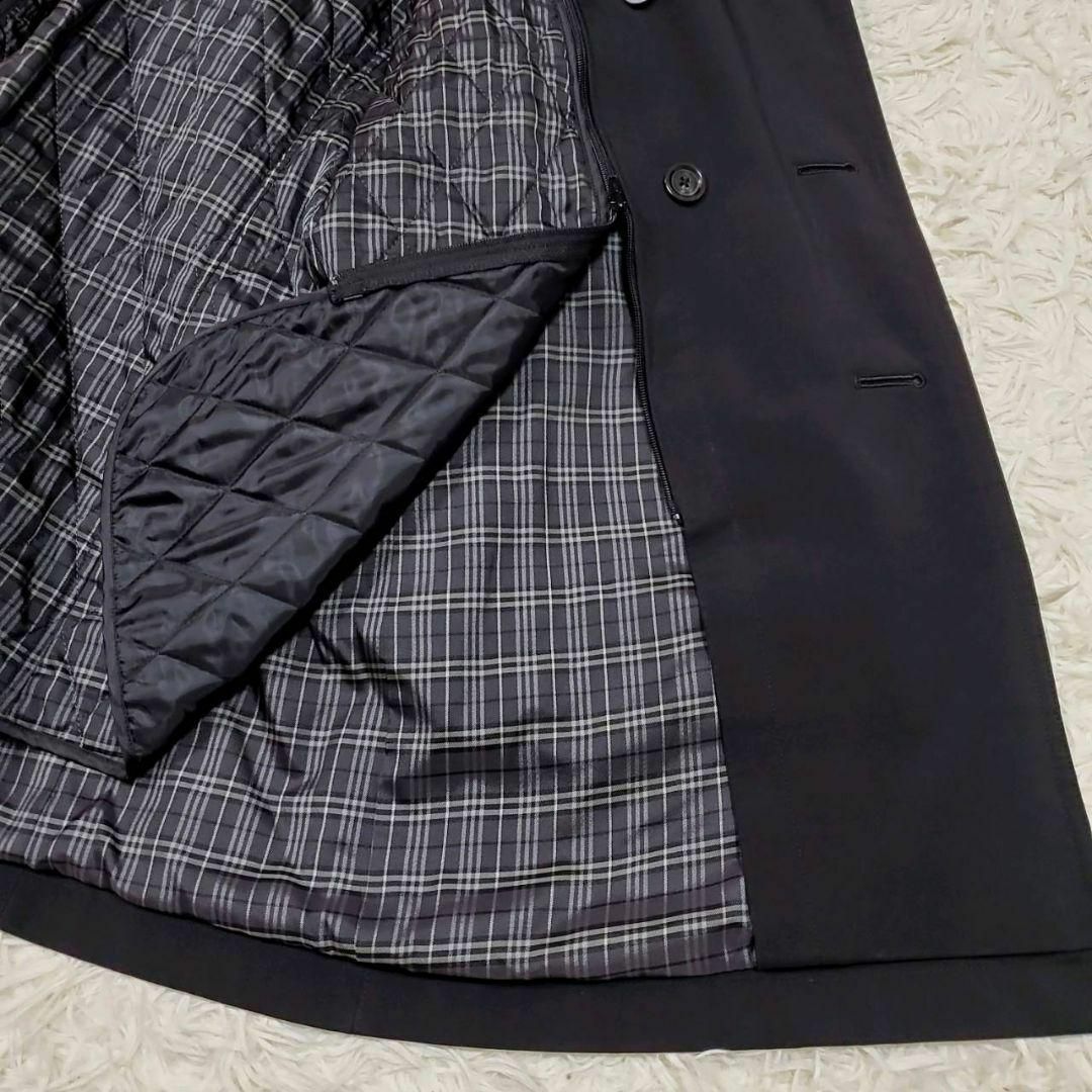 美品 XL バーバリーブラックレーベル トレンチコート 黒 キルティング
