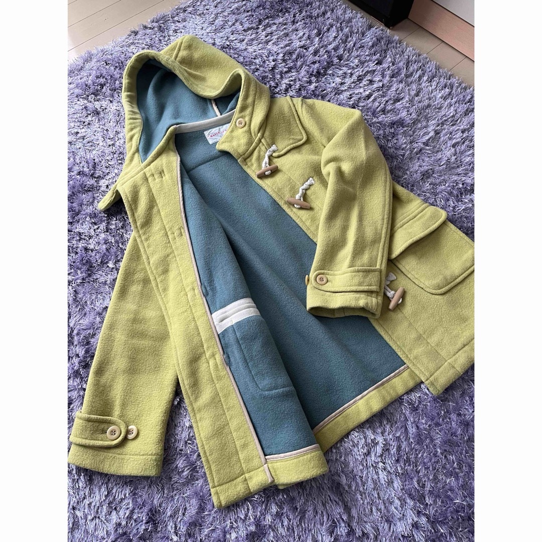 bulle de savon - フリース ダッフルコート 大人可愛い黄緑色の通販 by