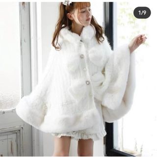 LIZLISA リズリサ ダブルリボンニットファーポンチョの通販 by にゃん