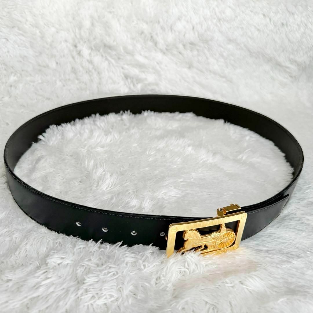 CELINE - 【美品】CELINE セリーヌ ベルト リバーシブル 馬車金具