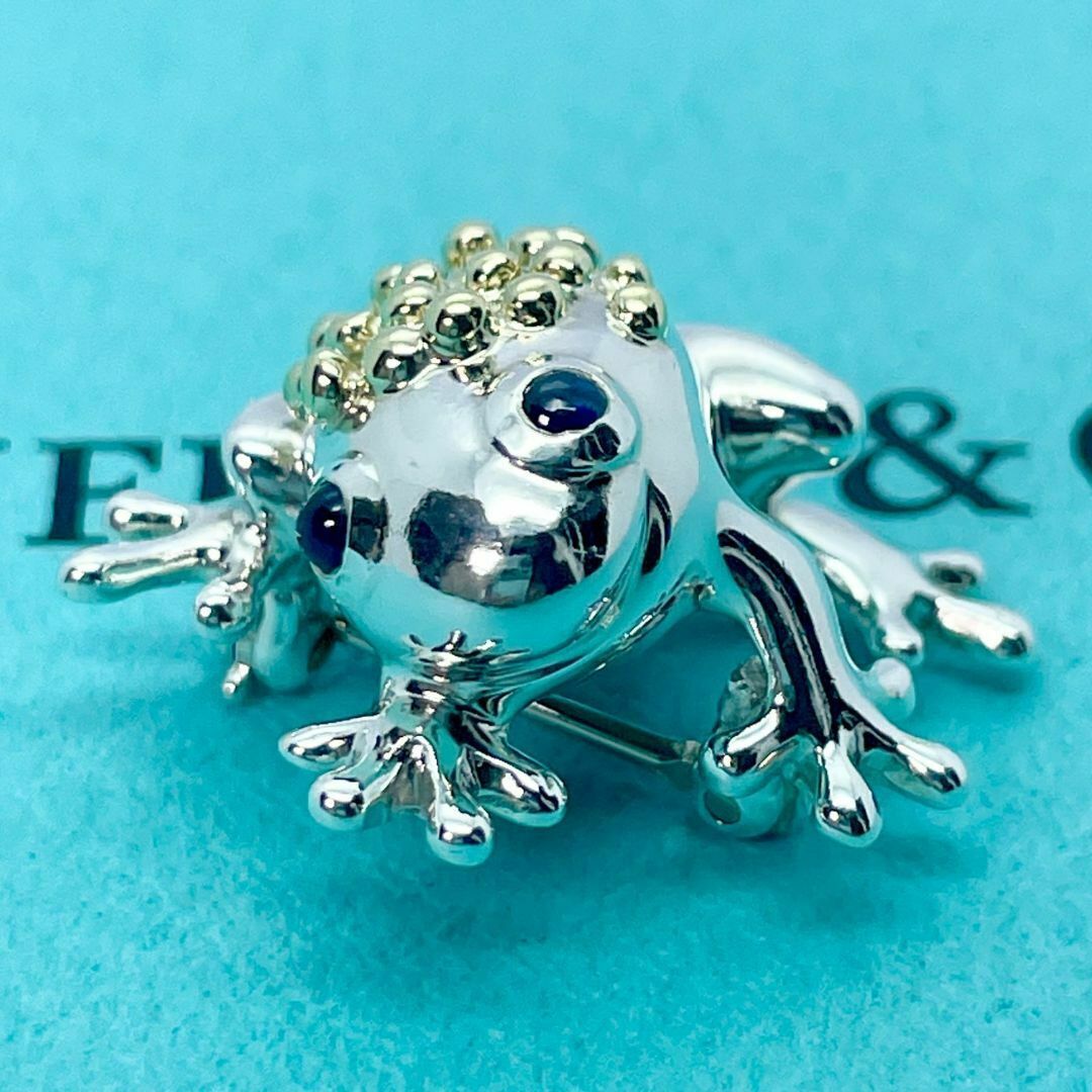 Tiffany & Co. - 希少 ティファニー カエル ブローチ コンビ シルバー