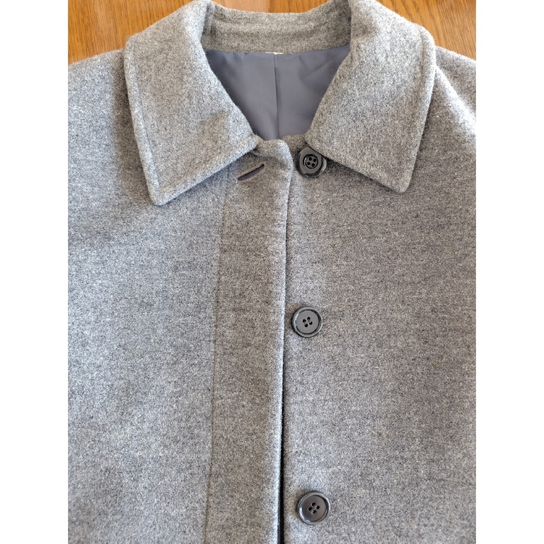 UNIQLO - ユニクロ ステンカラーコート レディースL アンゴラ混 比翼