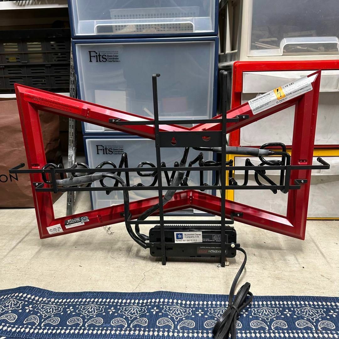 新品 希少 バドワイザー ヴィンテージ ネオンサイン 看板 ネオン管の