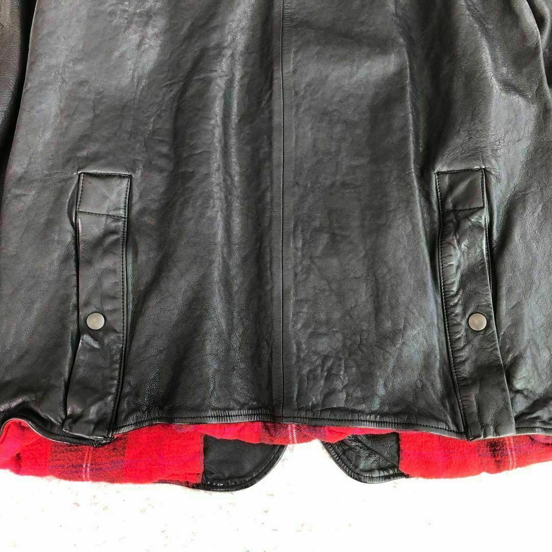 BLUE WORK - トゥモローランドBLUE WORKラムレザージャケットエルボー