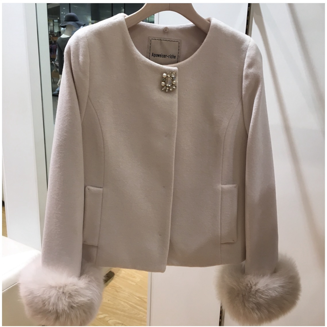 Apuweiser-riche - アプワイザーリッシェ ファー付きショートコート