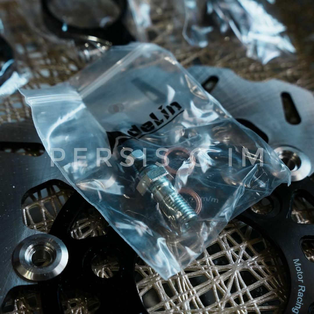 ズーマーやdioに フロントディスク化キット 黒 ブラック フォーク