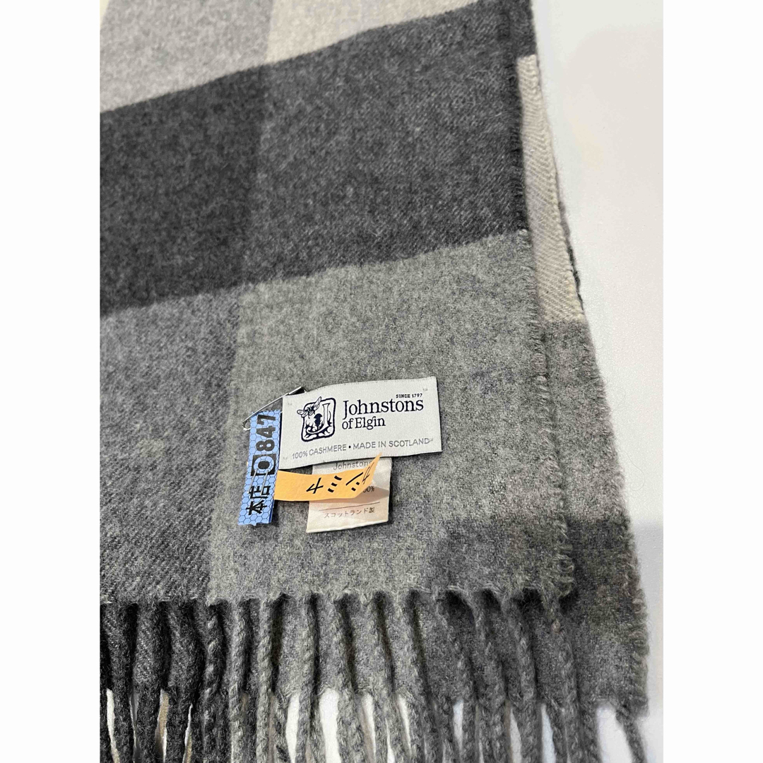 Johnstons - ジョンストンズ カシミヤ 大判ストール ブロックチェック