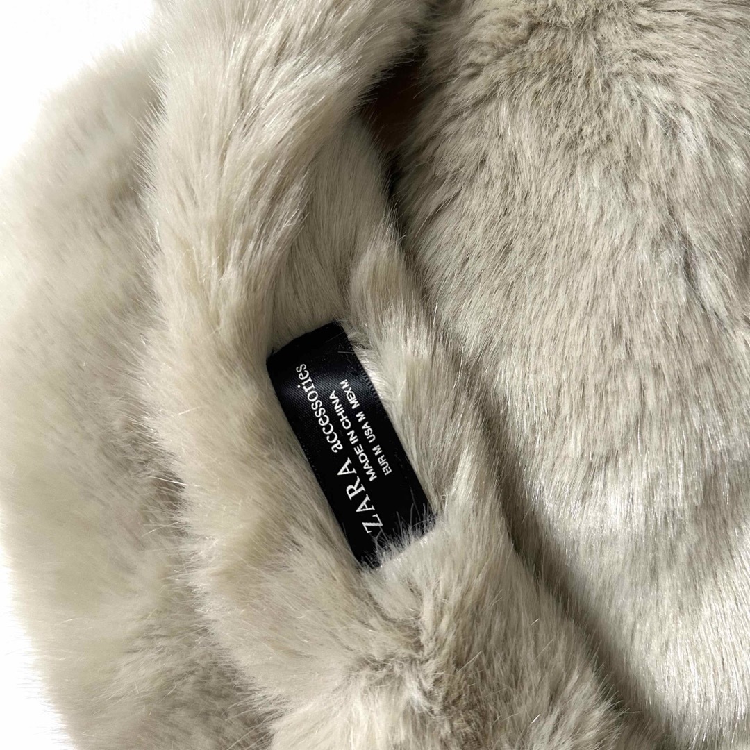 ZARA - ZARA フェイクファー マフラー グレージュの通販 by xxx's shop