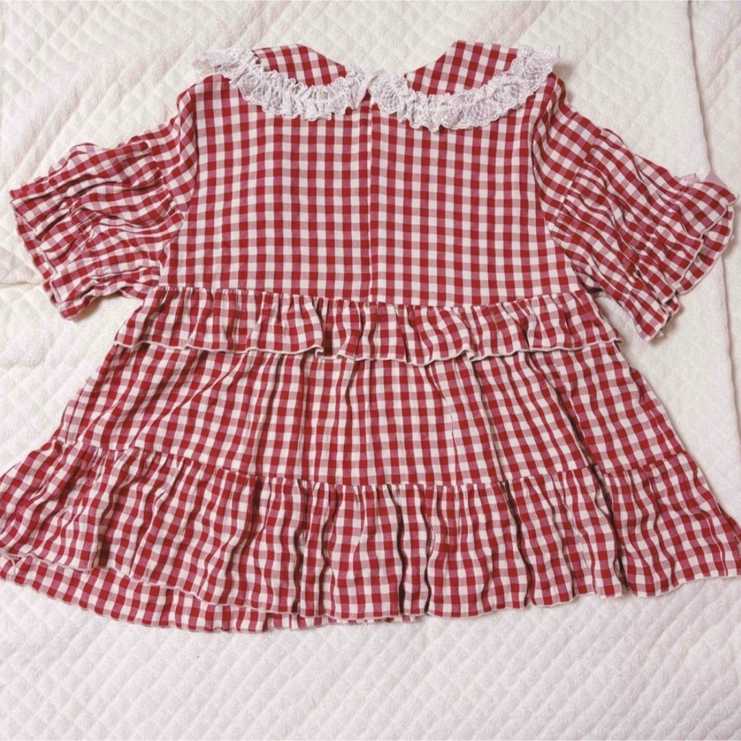 Angelic Pretty - 赤 ギンガムチェック ブラウスの通販 by プロフ必読