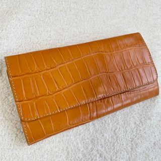 Felisi - 良品 フェリージ クロコ型押し 長財布 二つ折り レザー