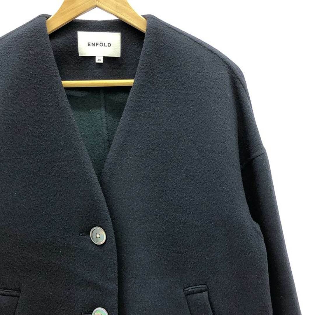 ENFOLD - ENFOLD / エンフォルド | ウールリバー ノーカラーコート