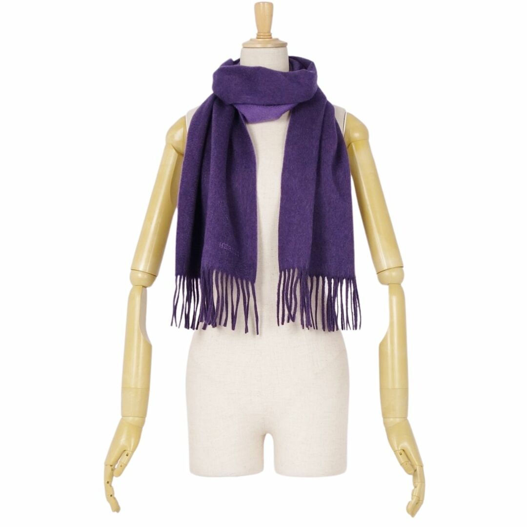 HERMES - 美品 エルメス HERMES マフラー ストール フリンジ カシミヤ