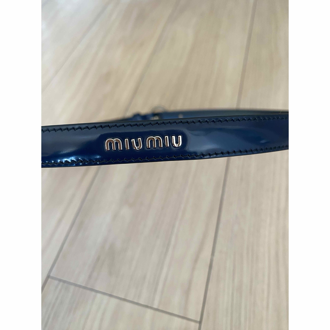 MIU MIU - miu miu ネイビー パテントレザー ベルトの通販 by t's shop