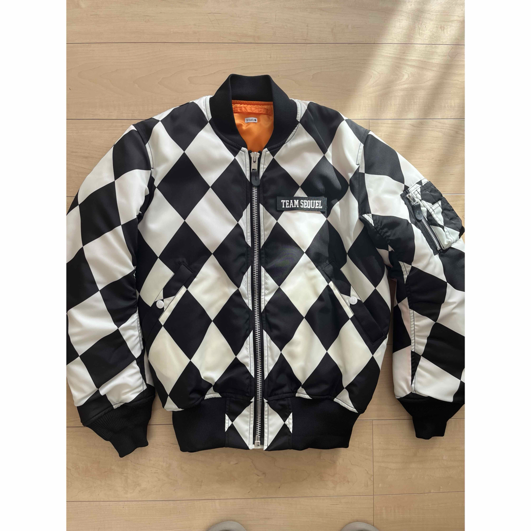 SEQUEL - SEQUEL MA-1 ジャケット S ダイヤ柄 シークエル fragmentの