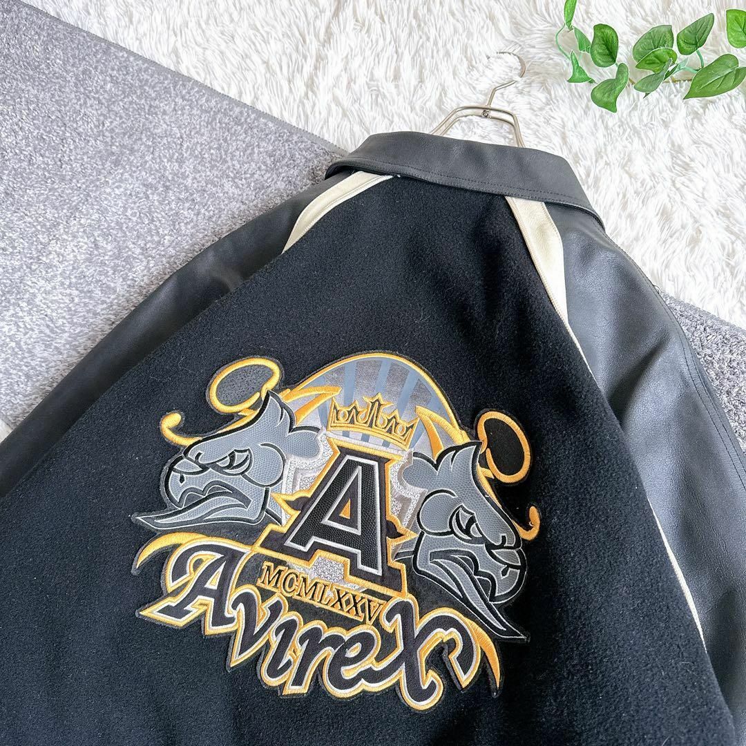 AVIREX - アビレックス スタジャン 両面デザイン y2k 袖レザー 中綿