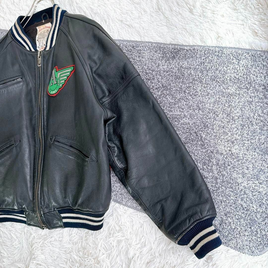 AVIREX - 希少 アビレックス スタジャン アーチロゴ レザージャケット