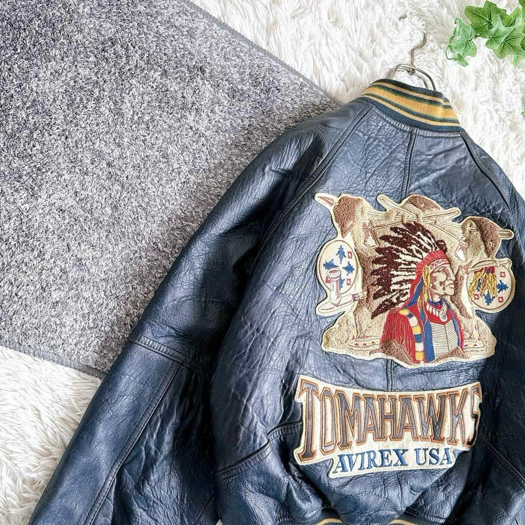 AVIREX - 入手困難 当時物 AVIREX レザージャケット スタジャン