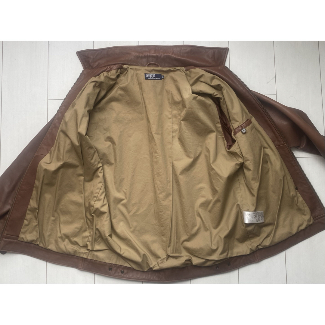 POLO RALPH LAUREN - 美品 90s POLO ラルフローレン ラム レザー