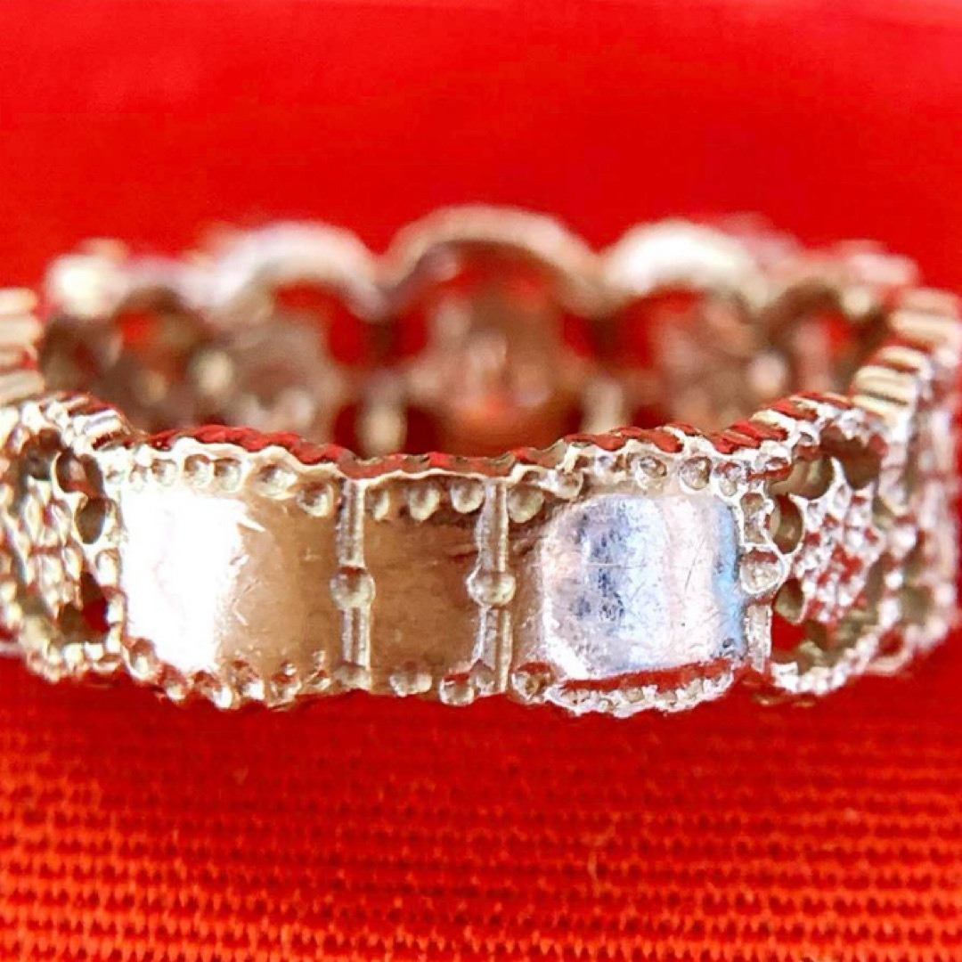 約6g❗️美品❗️ フィレンツェ彫り ❗️D0.25CT✨プラチナ透かし柄