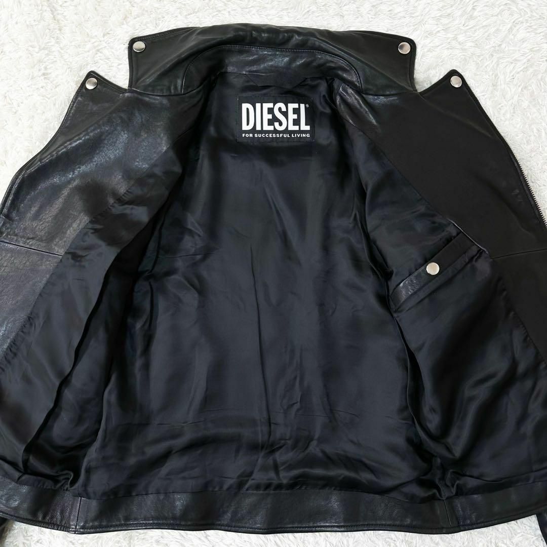 DIESEL - 美品 DIESEL L-Garrett ラムレザー ダブルライダース