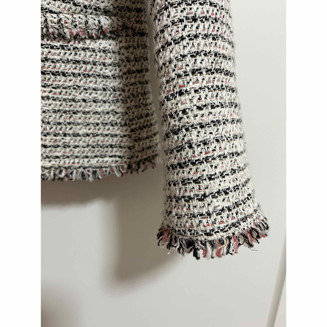 Theory - 美品 セオリー Theory ノーカラーツイードジャケット サイズ2