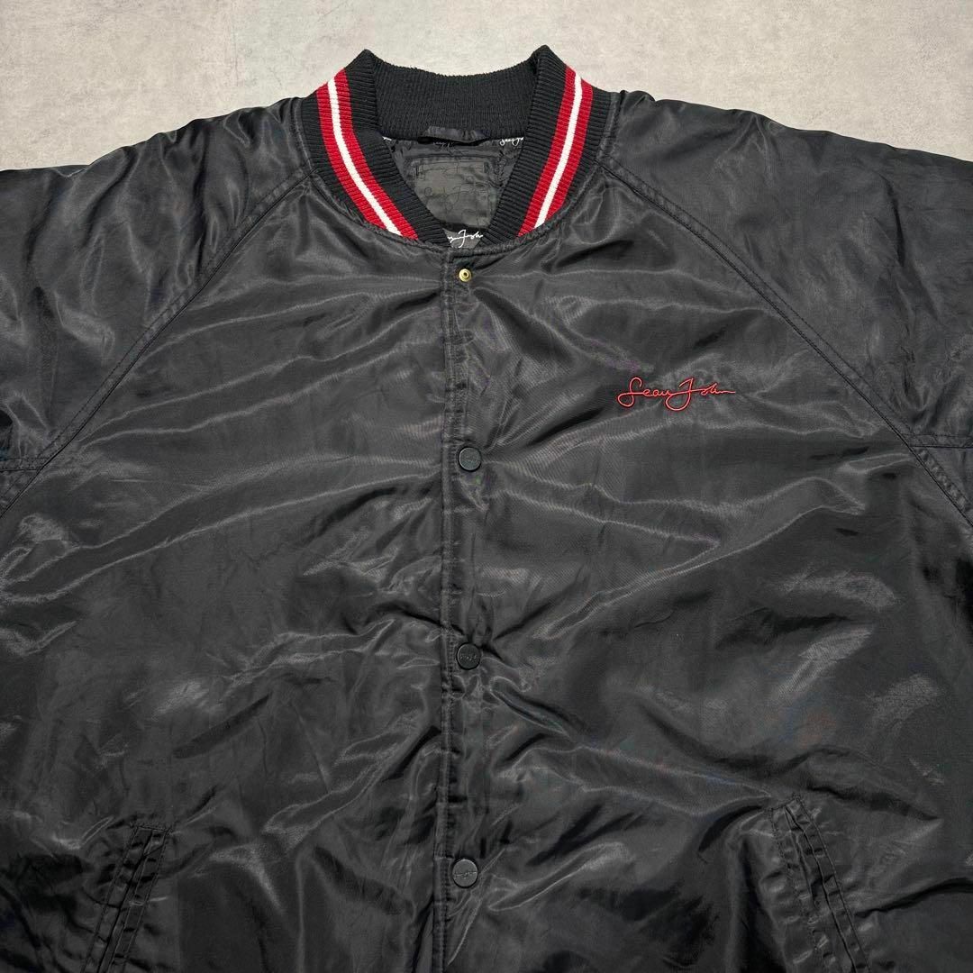 Sean John - 【SEAN JOHN】ショーンジョン ブラックナイロンスタジャン