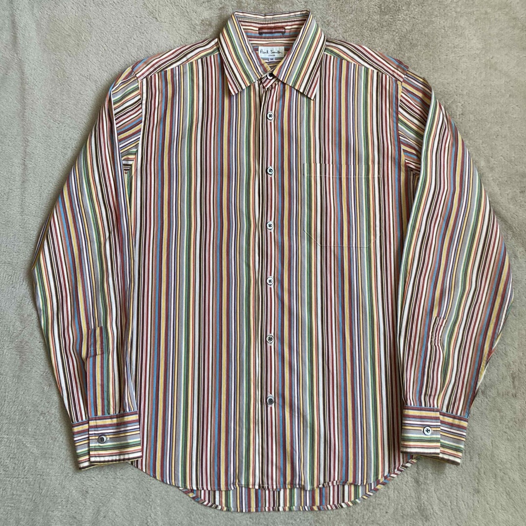 Paul Smith スワールストライプ長袖シャツ ブラウス レディースM Paul