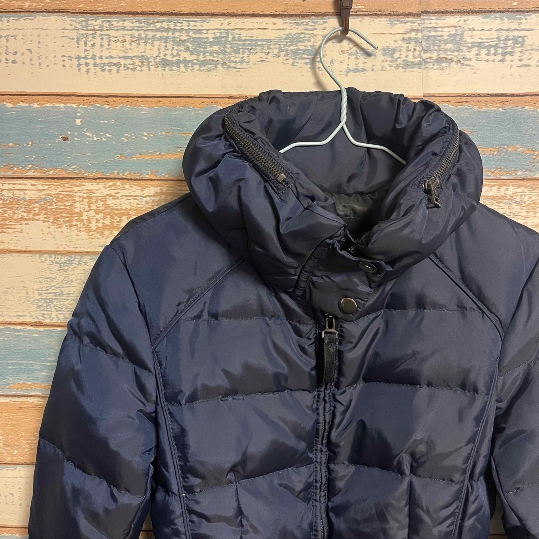 ZARA - ZARA BASIC ザラ ダウンジャケット ベルト ネイビーの通販 by