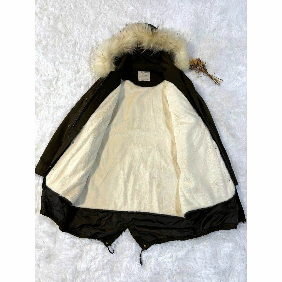 IENA - イエナ モッズコート ライナー付き ラクーンファー カーキ M 38